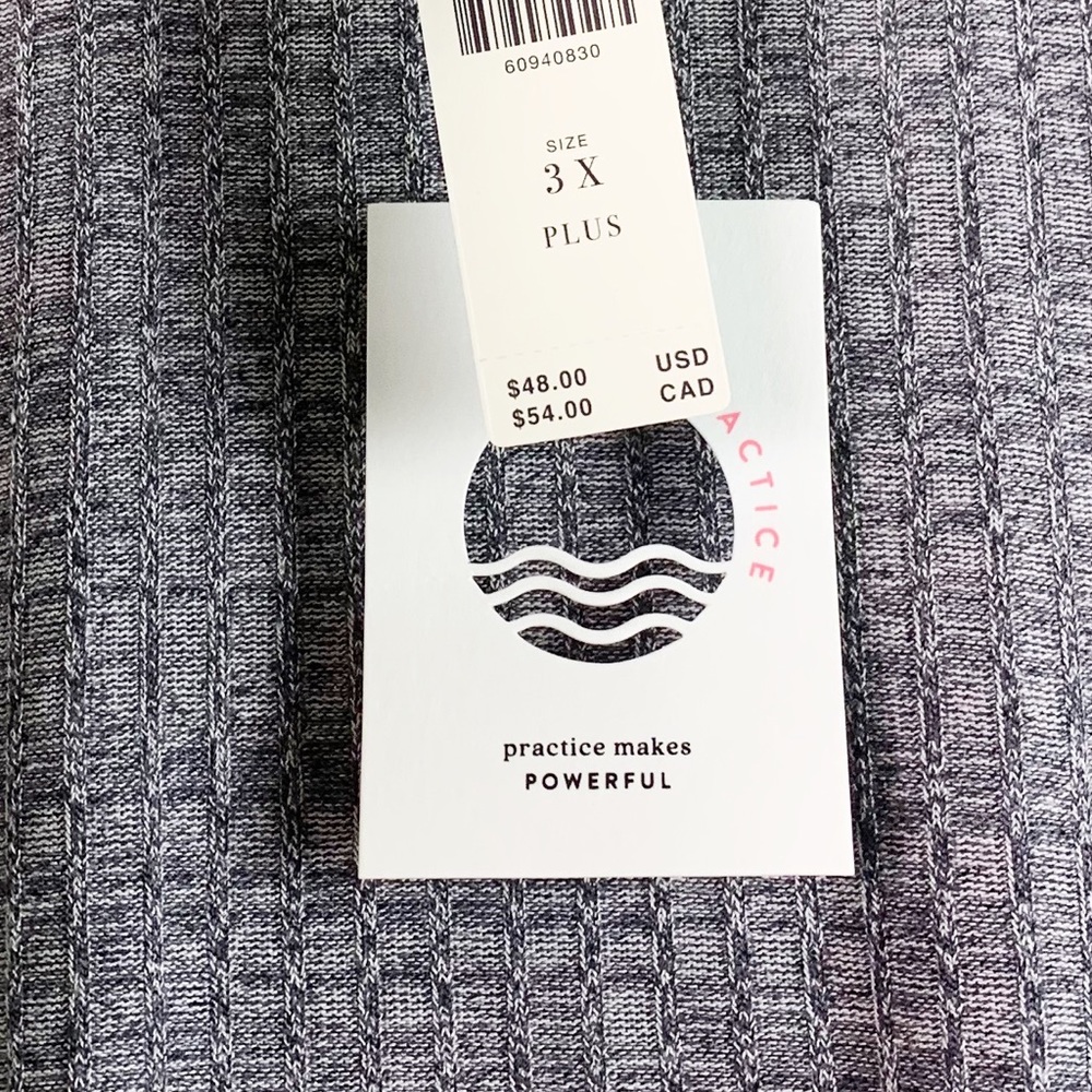 NWT Daily Practice by Anthropologie Comfy Waffle Knit Tunic Tank Top In Grey - Picture 7 of 9